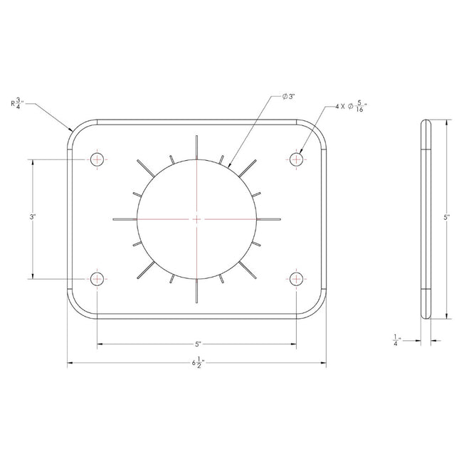 TACO Grand Slam 300 Universal Backing Plate f/GS-300  GS-390 - Pair [BP-0300BSY-1]