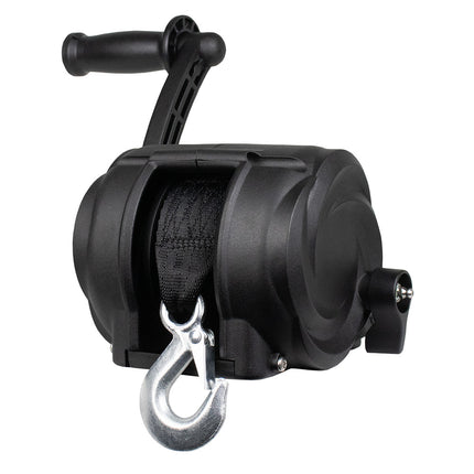 Powerwinch Premier Series Winch 2000lb, 8", Crank Arm - Carbon Black [21300-W-2000-8-B-R]