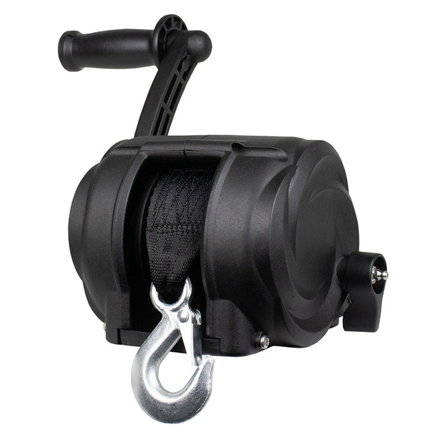 Powerwinch Premier Series Winch 2000lb, 8", Crank Arm - Carbon Black [21300-W-2000-8-B-R]