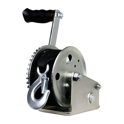 Powerwinch Utility Series Winch 1,200lb, 8" Crank Arm - Zinc [21500-W-1200-8-Z-R]