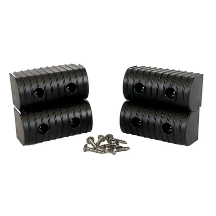 Caliber BunkWrap End Cap 2x4" Black Accessory Kit w/Stainless Steel Hardware *4-Pack [23051-BK]