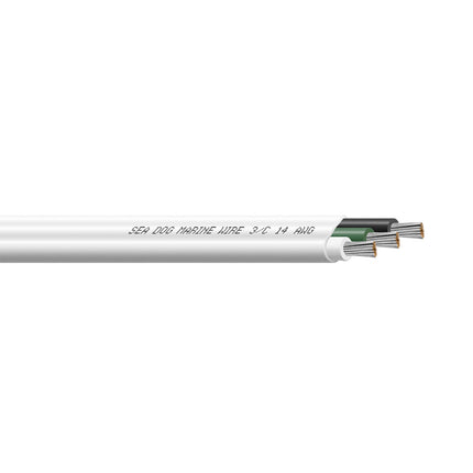 Sea-Dog 14/3 AWG Flat Triplex Wire - White/Green/Black - 500' [8014307]