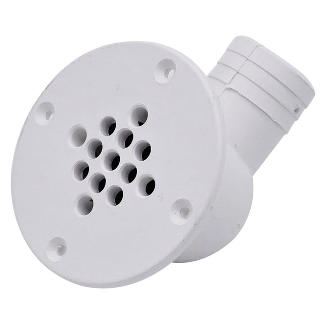 T-M Marine 90-Degree Cockpit Scupper Drain - White [CSD-92-DP]