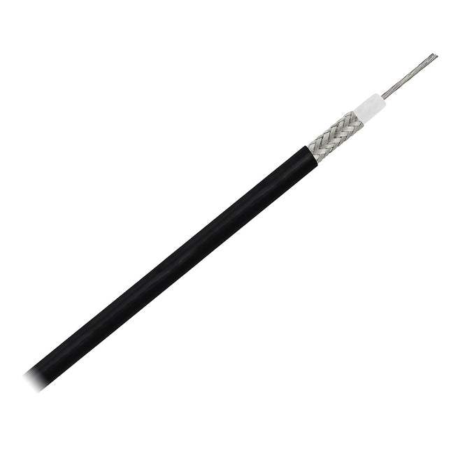 Pacer RG58AU Coax Cable Stranded TV Cond TV Braid - Black Jacket - 200' [MRG58AU-200]