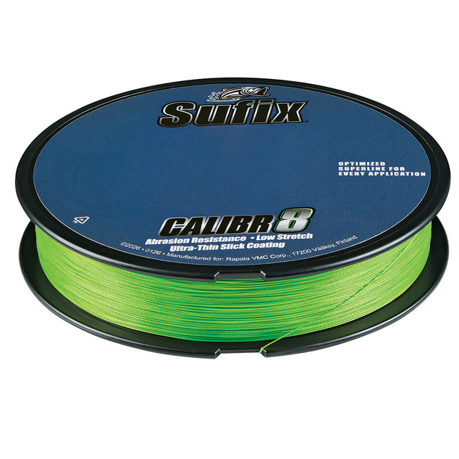 Sufix Calibr8 Braid 300yds 10lb - Neon Lime [694-110L]