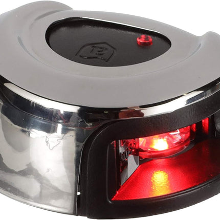 Attwood LightArmor Deck Mount LED Navigation Light 2NM Stainless Steel Red