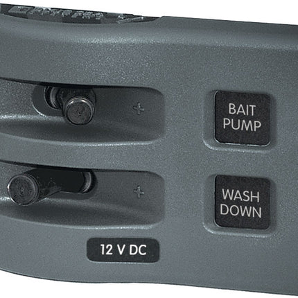 Blue Sea Weather Deck Panel 12v 2 Gang Switch Panel