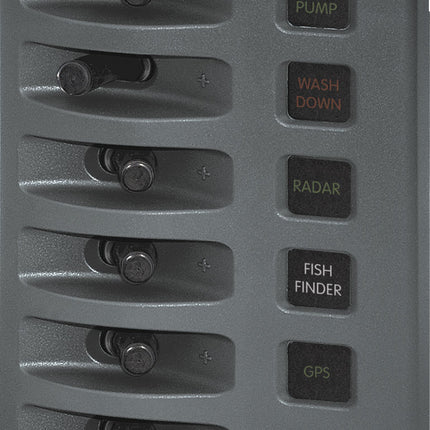 Blue Sea Weather Deck Panel 12v 6 Gang Fuse Panel