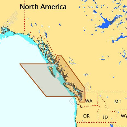 C-MAP NA-M025 Max Wide microSD Canada West Including Puget Sound