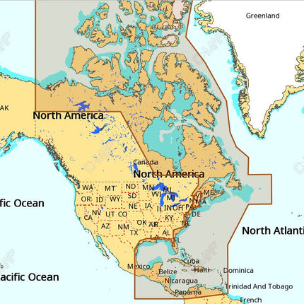 C-MAP NA-M033 Max MegaWide microSD Atlantic Coast, Gulf o Mexico and Caribbean