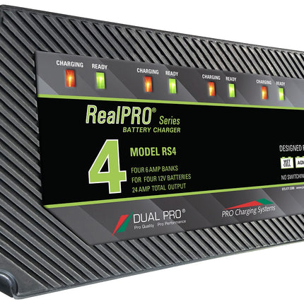 Dual Pro RS4 Battery Charger 4 Bank 24 Amps