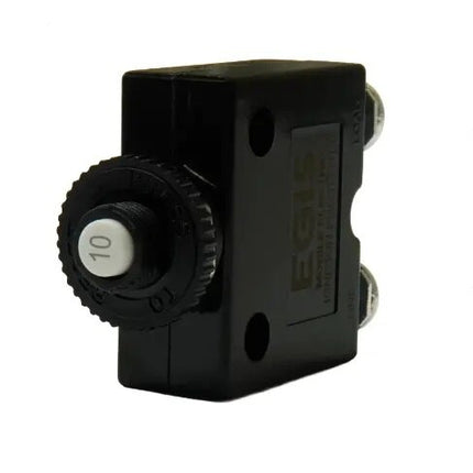 EGIS Push Button Panel Mount Circuit Breaker Screw Terminals 10 Amp Retail Pack