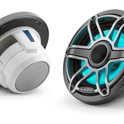 JL Audio M6 6.5in Coaxial Speakers Titanium Sport Grille with RGB LED