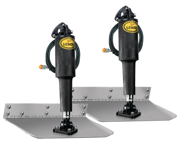 Lenco 9inx36in Standard Mount Trim Tab Kit 12v Requires Switch