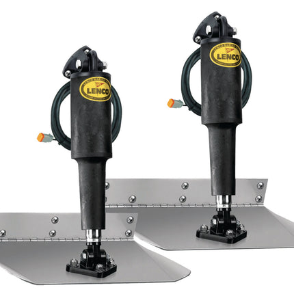 Lenco 12inx30in Standard Mount Trim Tab Kit 12v Requires Switch