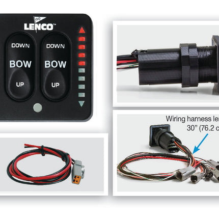 Lenco LED Integrated Indicator Switch with Pigtail for Dual Actuator Systems
