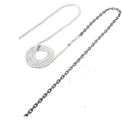 Maxwell 10ft of 1/4in HT Chain Splice to 300ft of 1/2in Nylon Brait Line