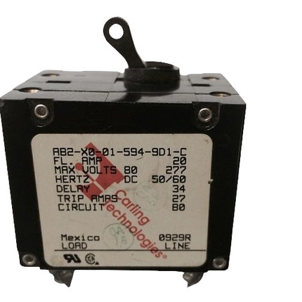 Newmar 50 Amp Double Pole Breaker W/ Black Throw