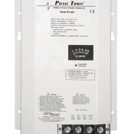 Newmar PT40U 12v 40AMP Charger 115/230V Input