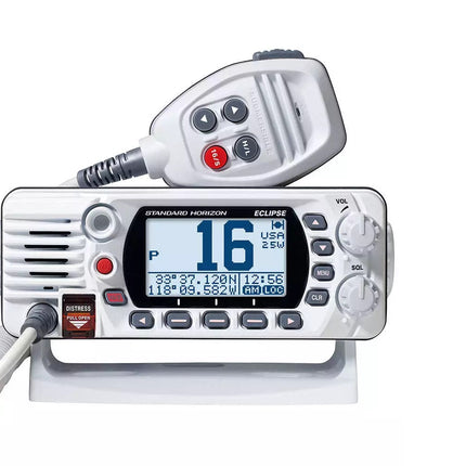 Standard Horizon Eclipse GPS White VHF Class D 25 Watt