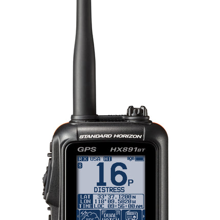 Standard HX891BTBK Handheld VHF 6W Class H DSC GPS Bluetooth FM Receiver
