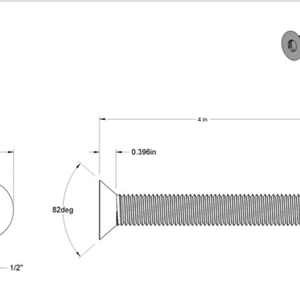 Sea Swivel Stainless Bolt 3/4-10 4in Long