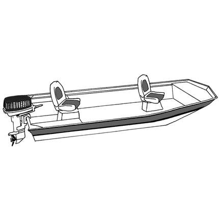 Carver Performance Poly-Guard Styled-to-Fit Boat Cover f/16.5 Open Jon Boats - Shadow Grass [74203C-SG]