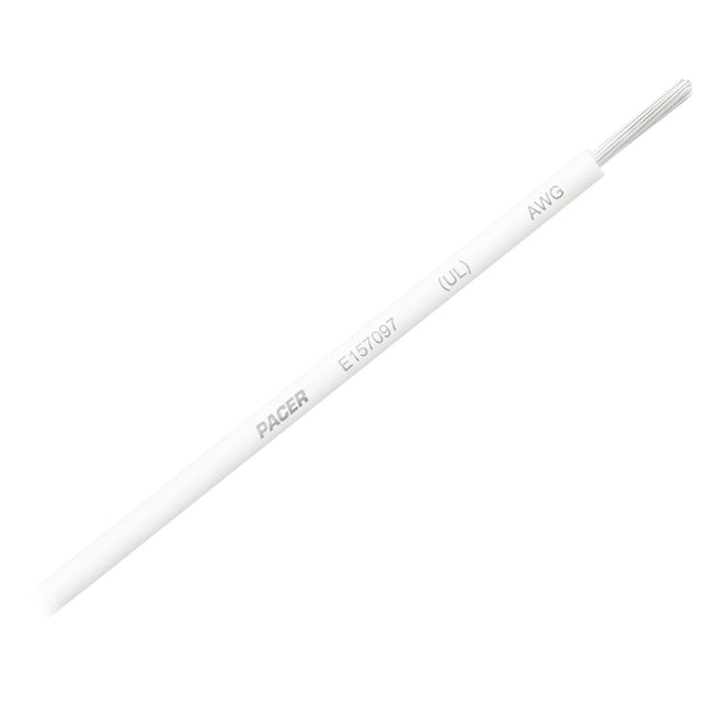 Pacer White 8 AWG Primary Wire - 25  [WUL8WH-25]
