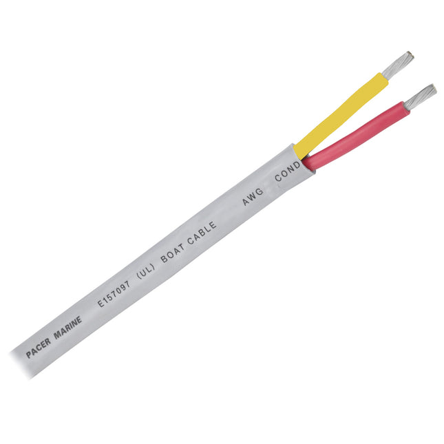 Pacer 12/2 AWG Safety Duplex Cable - Flat Cable - Red/Yellow - Sold By The Foot [W12/2RYW-FT]